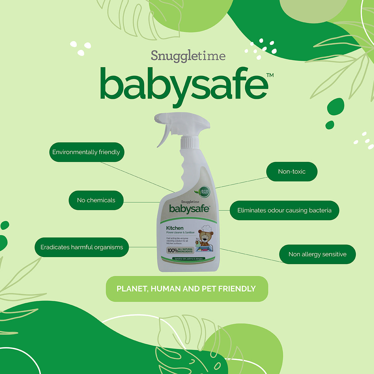 BabySafe Kitchen Power Cleaner & Sanitiser - 500ml
