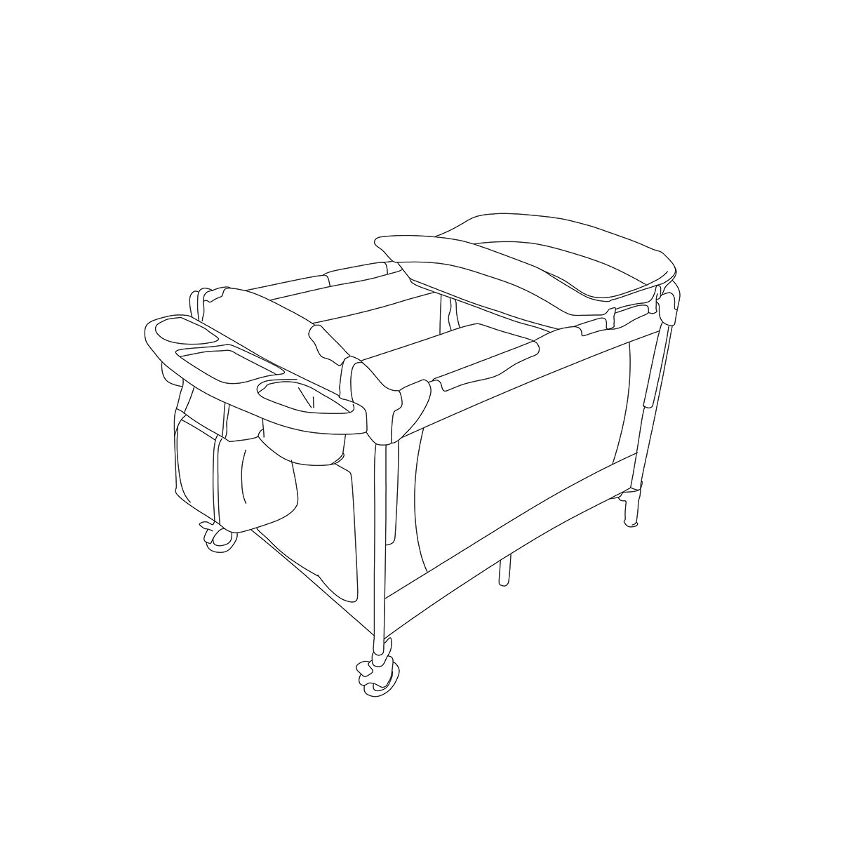 Snuggletime Camp Cot with Changer and Side Storage