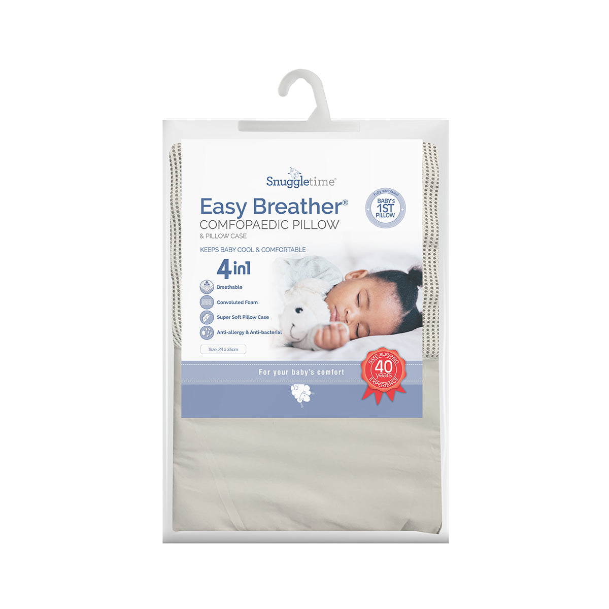 Snuggletime Nanotect Easy Breather Comfopaedic Pillow with Pillow Case