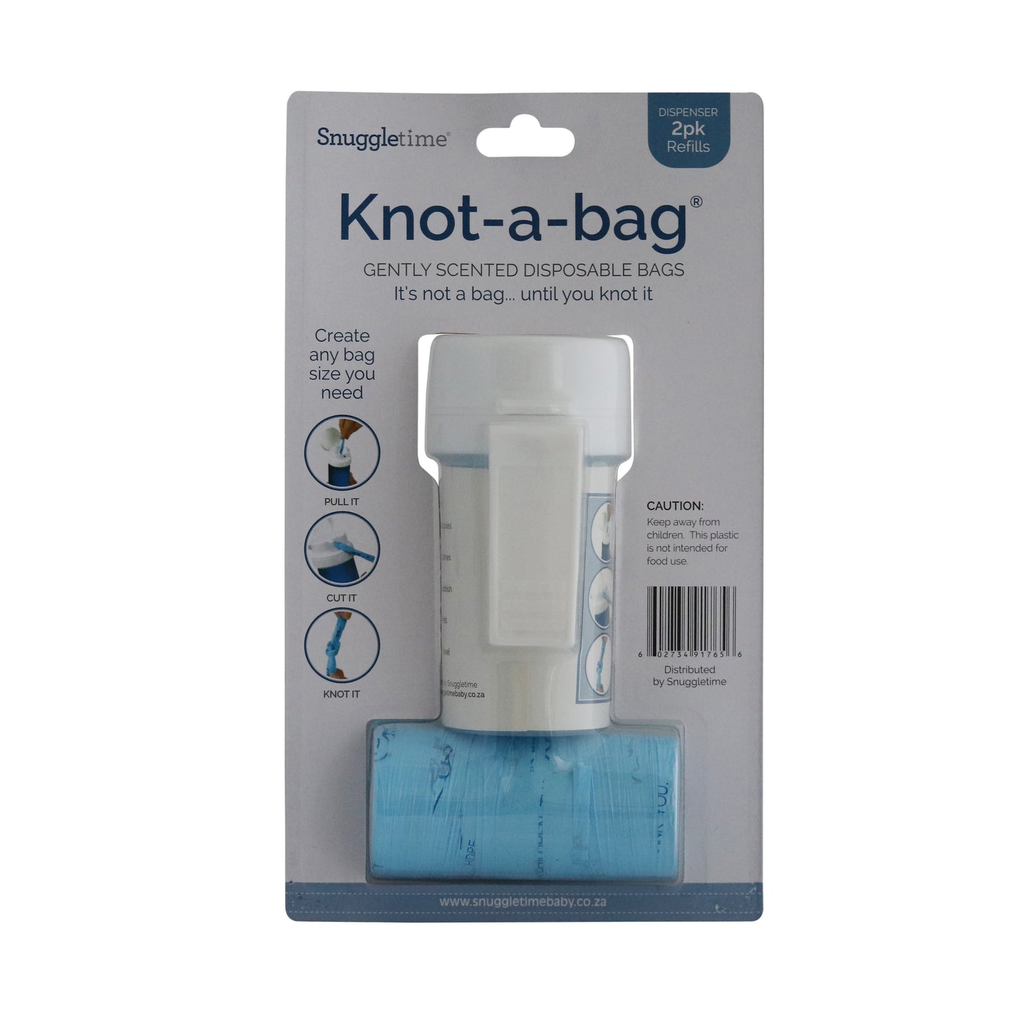 Snuggletime Knot-a-Bag Dispenser and 2 Refills