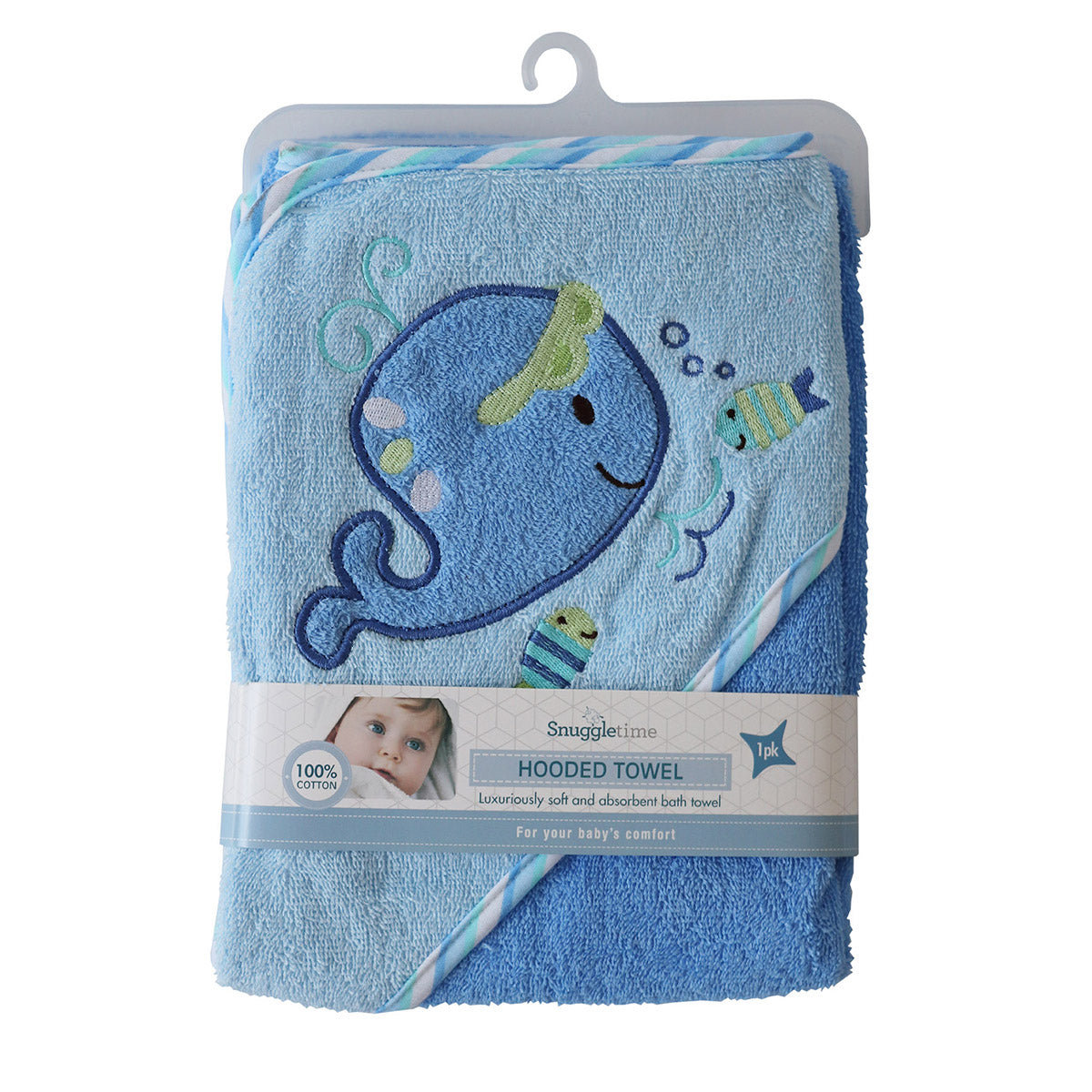 Snuggletime Deluxe Embroidered Hooded Towel