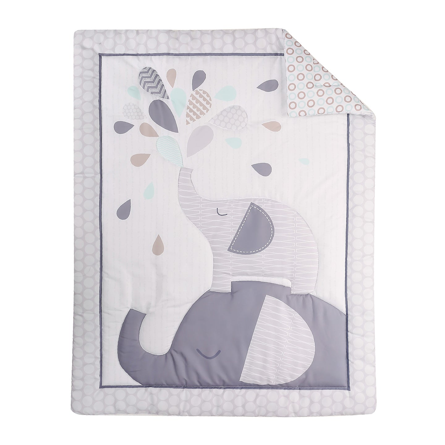 Snuggletime 3-Piece Quilt Set - Grey Elephant