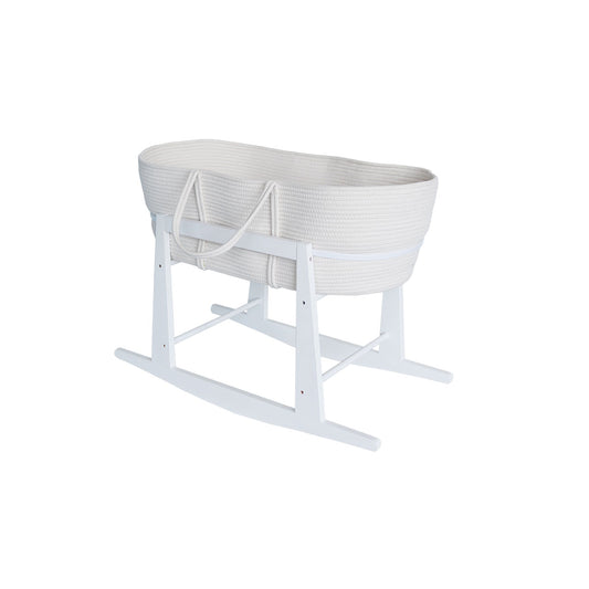 Snuggletime Cotton Rope Moses Basket and Stand